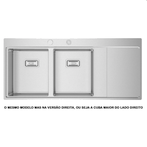LAVA LOUÇA DIREITO ESCOVADO RODI - XERON 116 - I08X2MO2F248A2